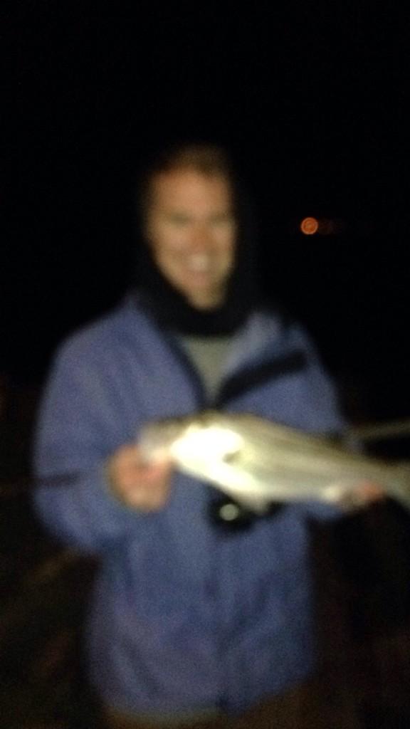 JarredP's tweet image. Fished the bay with this nerd @honeycombJs &amp;amp; an overly pixelated pic of his 1st Striper! #chasin7s #advancednovice