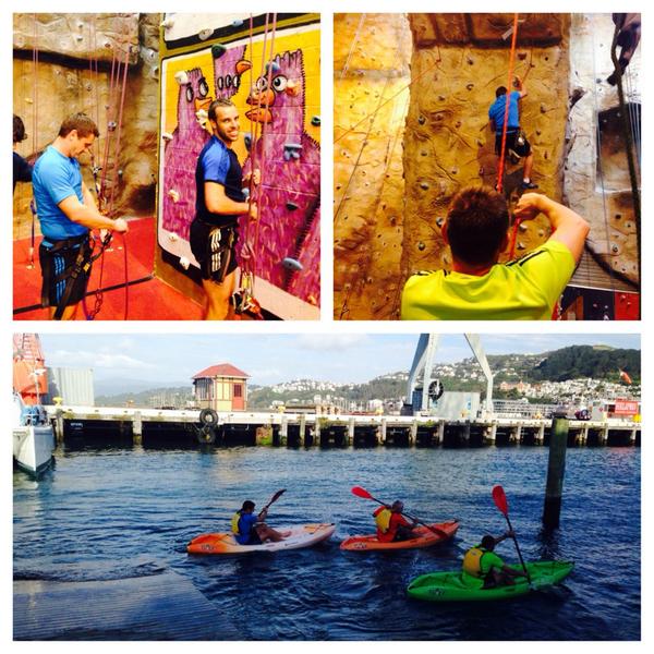 Gr8 afternoon with <a href="/AllBlacks/">All Blacks</a> Refs &amp; special guest <a href="/crusadersrugby/">Crusaders</a> Todd Blackadder. A good workout Thks <a href="/fergskayaks/">Fergs Kayaks NZ</a>