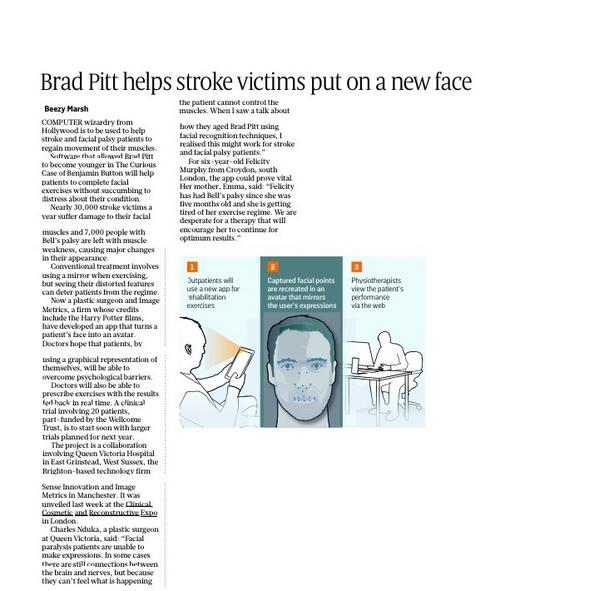 ccr_ldn's tweet photo. Hollywood tech, as unveiled at #CCR2014, helps facial palsy pts regain muscle movement @facialpalsyuk @qvh http://t.co/wcfJXz7OIk