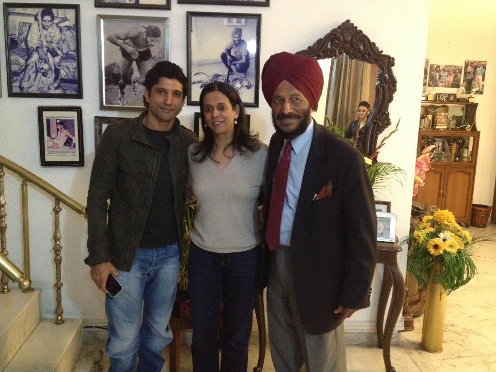 Happy birthday! The Real with the Reel Milkha Singh .. pic courtesy 