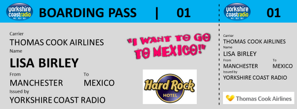 GHRYorksCoast's tweet photo. Could your name be on today's Boarding Pass? http://t.co/wkPeEirv2N #WinMexico http://t.co/atdBYLRhzE