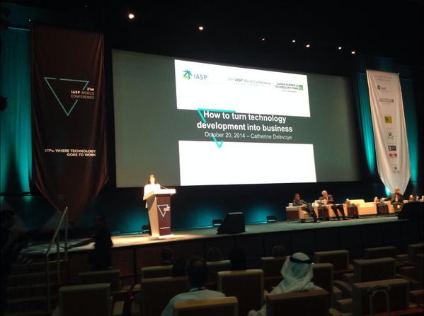 pautto's tweet photo. A priceless formula for turning tech development into business from Catherine Delevoye @IASPnetwork #IASP2014doha http://t.co/VNU5yNmLUY