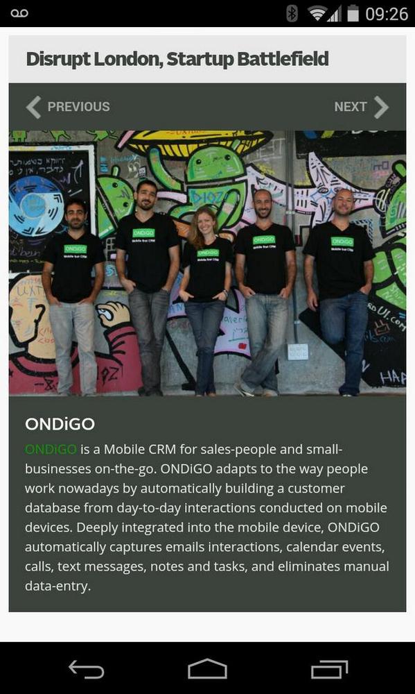 OndigoCRM's tweet image. @OndigoCRM at #TCDisrupt 

techcrunch.com/2014/10/20/int…

#zerodataentry