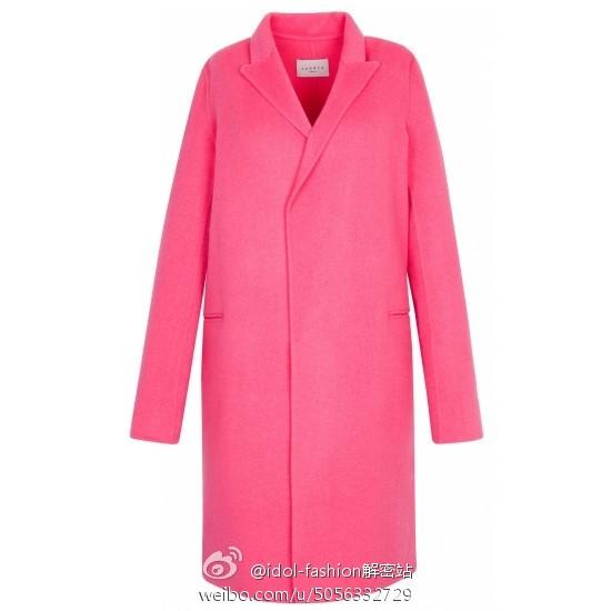 sandro pink coat