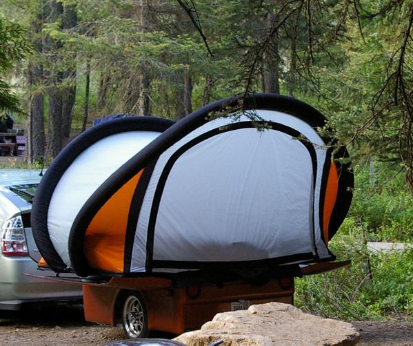 ScarabRV_Tech's tweet image. Ultralight Tent Trailer. Self-Inflating &amp;lt; 1 minute, water proof, queen-sized tent. #camping #motorcycle #ScarabRV