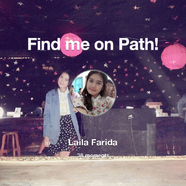 farida_beyby's tweet photo. I've shared 38 memories with my friends on #Path - see them now at http://t.co/P3oBMCGvq2! #thepersonalnetwork http://t.co/hN9DrWHPUI