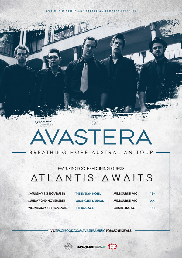 Avastera's tweet photo. Stoked to announce @ATLANTISAWAITS will be joining us for most of the east coast dates of our upcoming national tour! http://t.co/sVVbcOKYgv