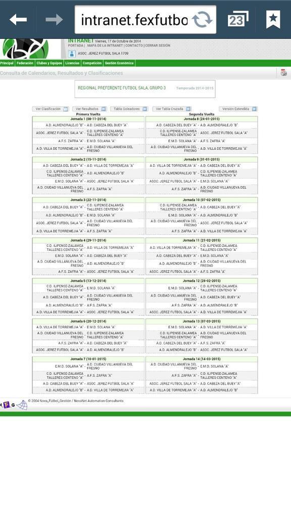 Ya tenemos el calendario de la temporada 14/15!!