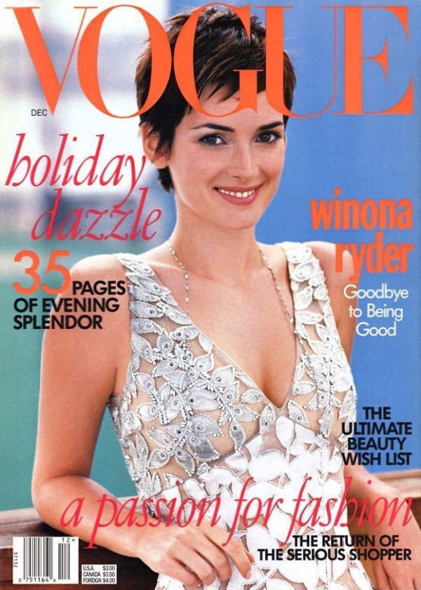 1996年のウィノナ・ライダー。VOGUEの表紙。
