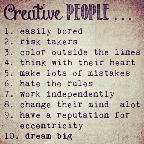 Creative people #creativity