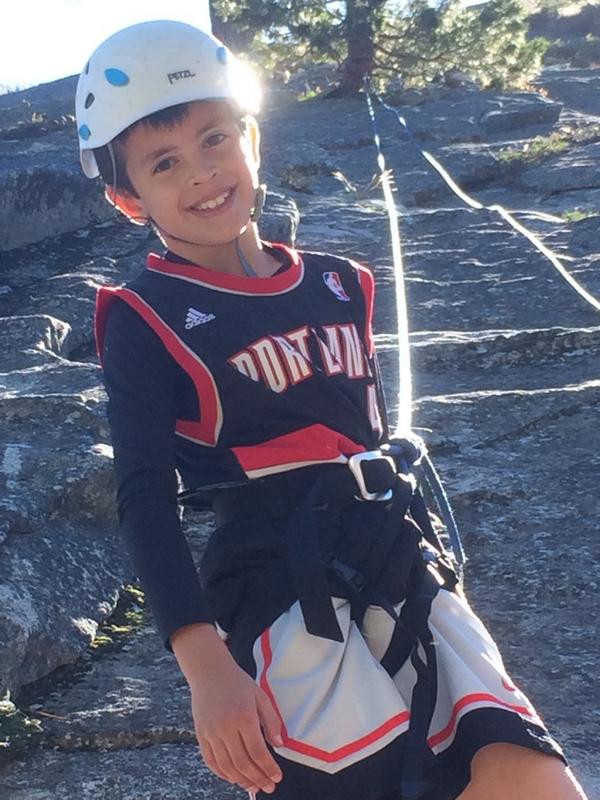 jennyhill's tweet photo. #wearintheworld @trailblazers rock climbing near Lake Tahoe http://t.co/P9BbHpb9v7