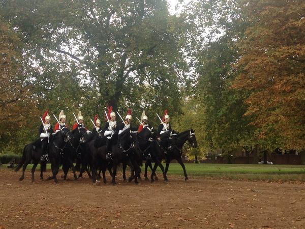 Casual stroll in Hyde Park today! #londonguards