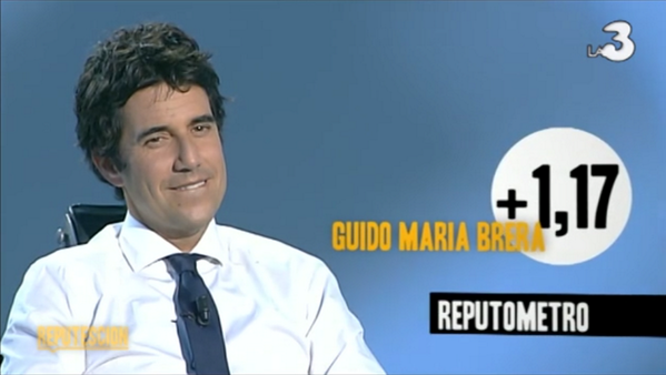 La3tv's tweet photo. Quanto vale in rete @GuidoBrera ? Ve lo diciamo a #Reputescion | http://t.co/vUvgNm9D3V