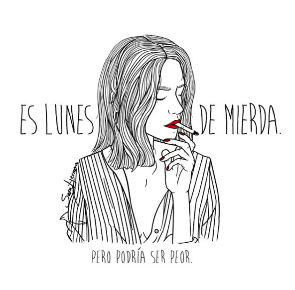 Half_Colour's tweet photo. Los lunes siempre son eternos, pero se llevan mejor con el optimismo de @sara_herranz http://t.co/M1raq1wv45