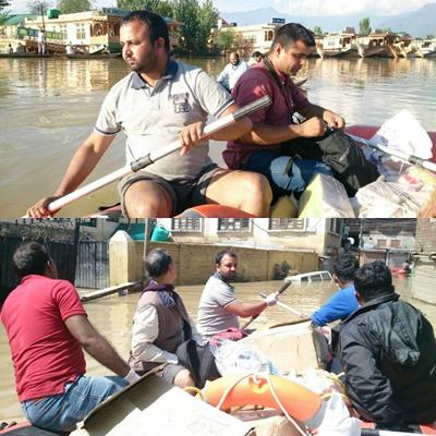 PYC_JandK's tweet photo. J&amp;K PYC with youth congress volunteers launched about one month relief &amp; rescue operation at Srinagar http://t.co/CigD0jUoNM