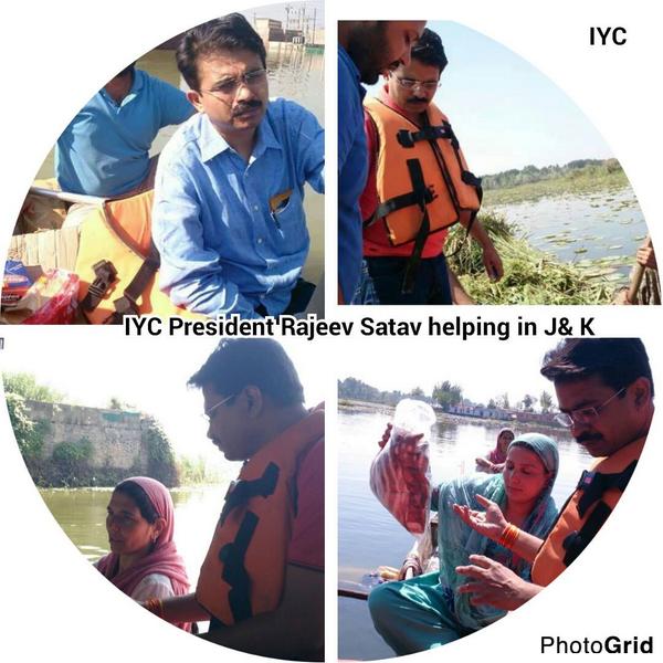 PYC_JandK's tweet photo. J&amp;K PYC with youth congress volunteers launched about one month relief &amp; rescue operation at Srinagar http://t.co/CigD0jUoNM