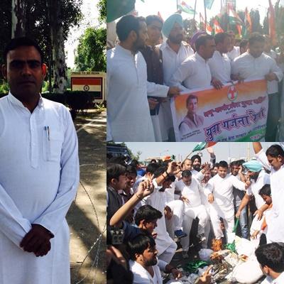 PYC_JandK's tweet photo. J&amp;K Police lathicharged on youth congress peacefully protesting against Pakistan at Jammu on 18.10.2014 http://t.co/ufORECPfSQ