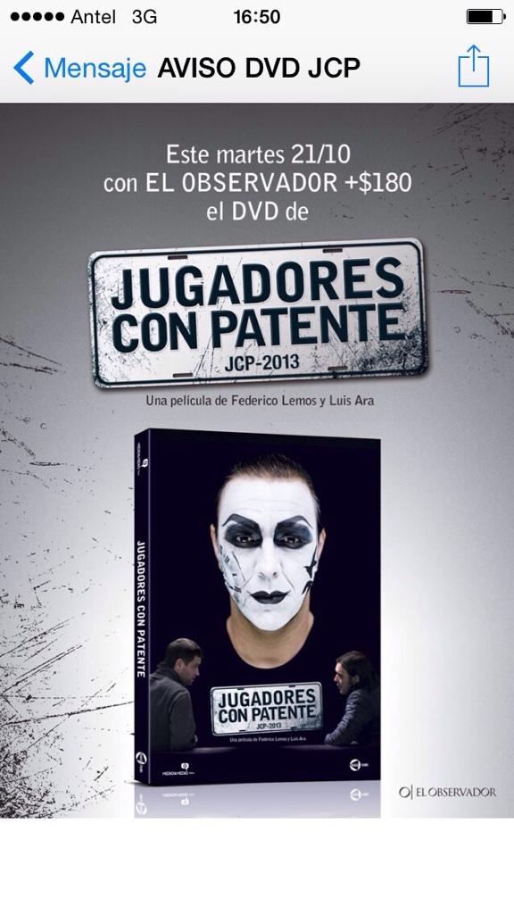 SebaSanchezuy's tweet photo. No te olvides de comprarlo mañana. @JCP_LAPELICULA es tremenda. Vuelvo a felicitar a @luisoara y @fedelemos26. http://t.co/OU9d2FQt9C