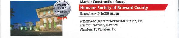 MarkerConstruct's tweet photo. We are thrilled to be the recipient of the Pyramid Award for Excellence in Construction. http://t.co/j3OuEPOTRO