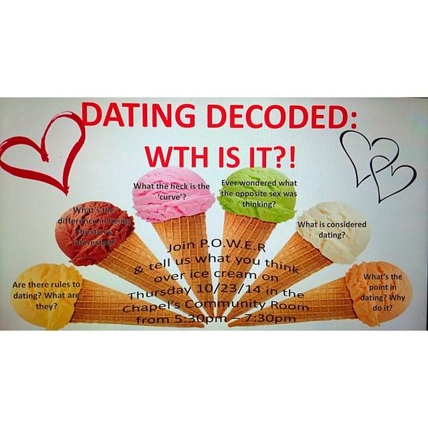 LemoynePower's tweet image. This Thursday @ 5:30pm in the Chapel's Community Room, be there or be ⬛️ #FreeIceCream #DatingDecoded