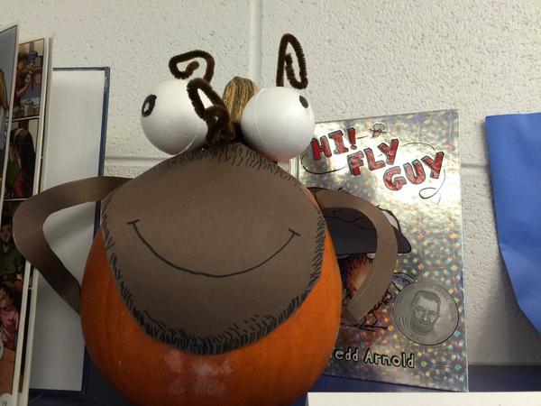 JohnstonElemen's tweet photo. Third-graders at Johnston create book characters using an available fall resource! http://t.co/gaKuh7DA2H