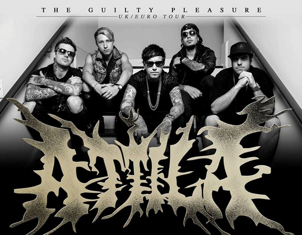 OTReport's tweet photo. Tonight : @ATTILAga + @Heartofacoward + #KnivesToAGunfight @ @Kavka_jc in #Antwerpen #Belgium with @HEARTBREAKTUNES http://t.co/DraHUAP5S0