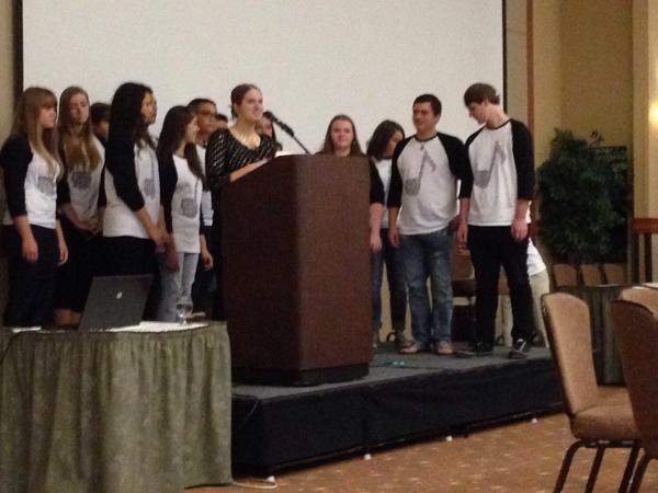 ggredlinger's tweet photo. First year teacher from Ridgeview High in Redmond and the RavenSong choir WOW! #cosa2014prin http://t.co/H2hC5TP8ut
