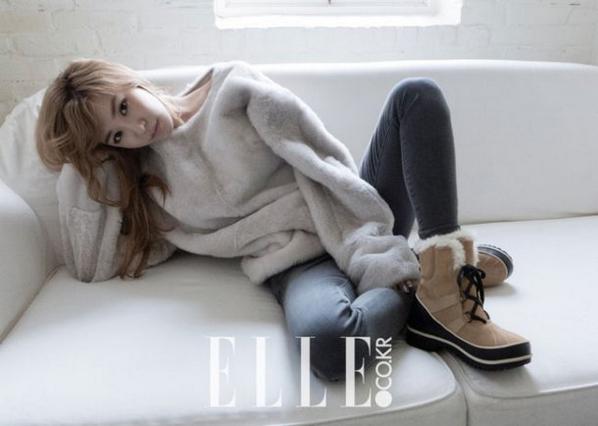 allkpop's tweet photo. Tiffany bundles up for the upcoming chilly weather for 'ELLE' http://t.co/tVvt5yKN0r http://t.co/NQwsz6yliN