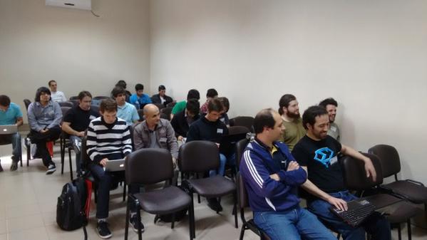 damian_avila's tweet photo. People really happy (and still working) at the end of the Bokeh tutorial @scipyconar #scipyconar http://t.co/kxIt4oGT1x @BokehPlots
