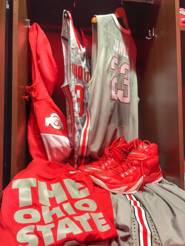 LeBron on having a locker <a href="/TheSchott/">The Schott</a>: "It's very humbling..." #AllForOhio