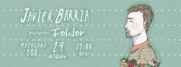 melodicacl's tweet photo. Ojo con @javierbarria que este viernes lanza su disco "Folclor" en Matucana 100. Entradas: http://t.co/8tpjSC0Sut http://t.co/LJxzVrUCMF