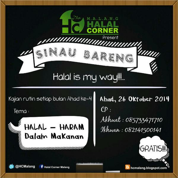 HCMalang's tweet photo. Assalamualaikum, bantu RT ya GRATIS! @halalcorner @HCJatim @HCJogja @HCJakarta @HCBanjarmasin @HCBandaAceh @HCBogor http://t.co/zwnmgr8tgF