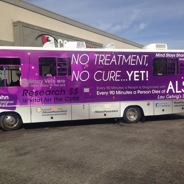 RobinMower's tweet image. @AprilHartsook hi april!! What ya think of r rolling #ALS awareness billboard