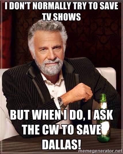 rachelleigh72's tweet photo. Please @CW_network! Help us #SaveDallas! @SaveDallasNOW @warnerbrostv #EwingsUnite #EwingFansUnite http://t.co/edwpwLO3oH