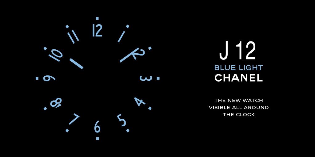 chanel on twitter arctic blue luminous numbers underline the