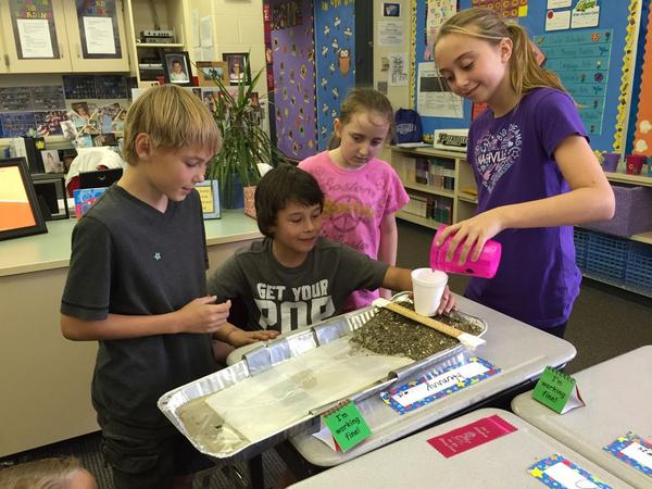 Having fun building and observing river tables!