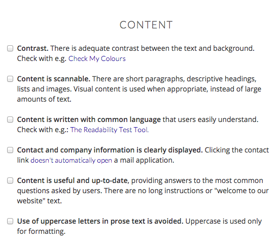 startupbugg's tweet photo. A Full Usability Checklist http://t.co/5R8OEj48Em http://t.co/yzDXKO7nx6