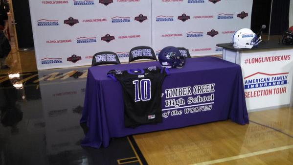 RivalsHS's tweet photo. RT @Warchant: Five star RB Jacques Patrick high school jersey on display now. #PatrickPicks http://t.co/KXwAx7TpIm”