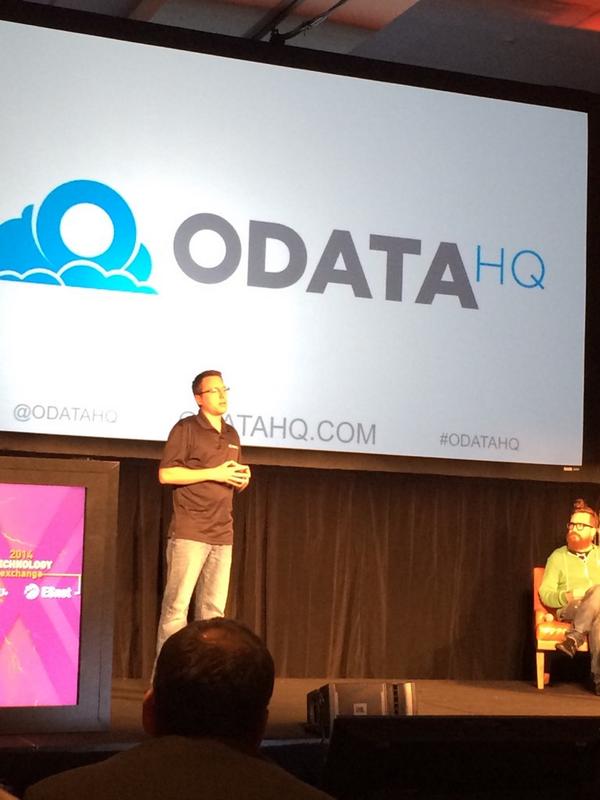 Angela_Stark's tweet image. #odatahq makes their pitch @  #TechEX14 winner&apos;s circle