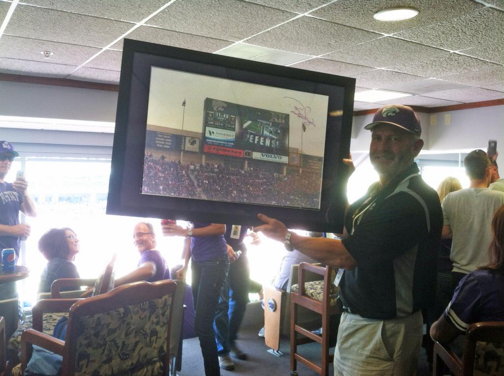 Happy birthday to our President & CEO - Jim Wilson! This weekend he was given a framed KSU pic signed by Bill Snyder! 