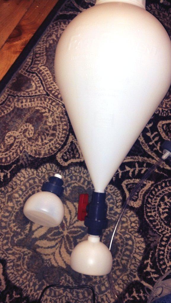 2_Much_TV's tweet photo. My conical @FastFerment showed up today.  An empty fermentation tank is a sad fermentation tank.  #testbatch http://t.co/BaFzvqVd7Q