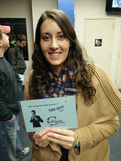 heddle317's tweet photo. Going to see the Colbert report! #colbertaudience http://t.co/STuoYmZQxV