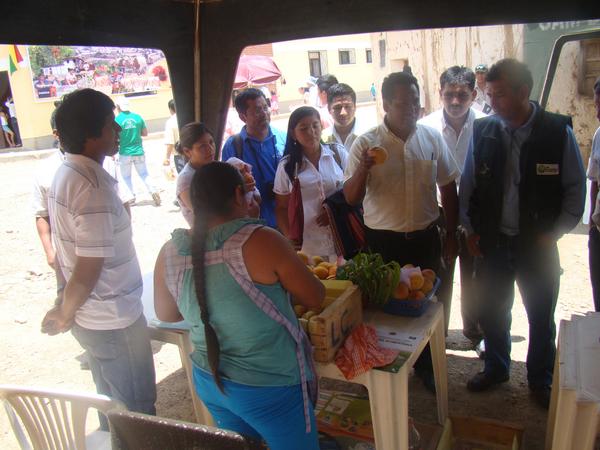PROGRAMA NACIONAL DE FRUTAS Y ALCALDIA DE COMARAPA REALIZARON LA FERIA DEL DURAZNO EN SAN ISIDRO