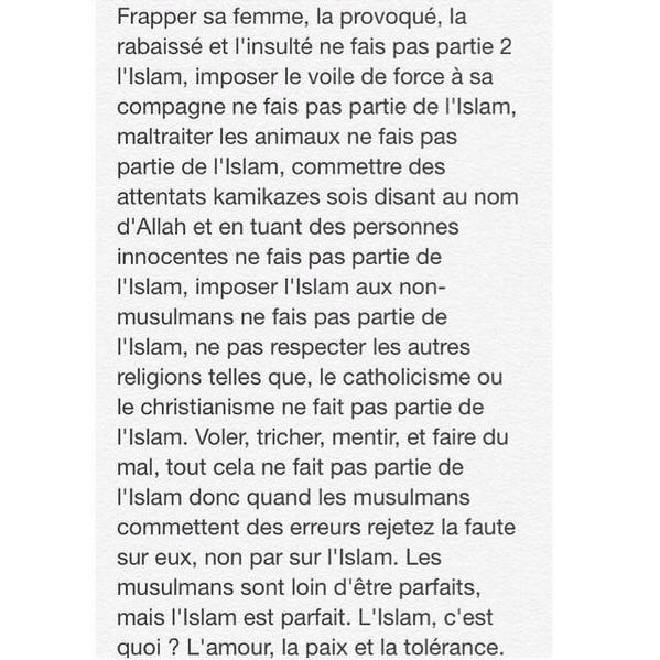 FrenchieJA's tweet photo. Petit message de Paix.. #islam http://t.co/e6hrSodaQ4