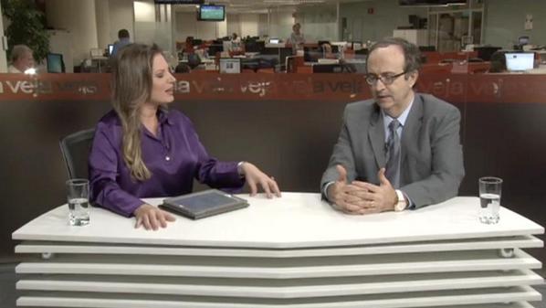 VEJA's tweet image. Joice Hasselmann e Reinaldo Azevedo comentam 1ª entrevista de Dilma após reeleição. Assista &amp;gt; abr.ai/1rh2jsm