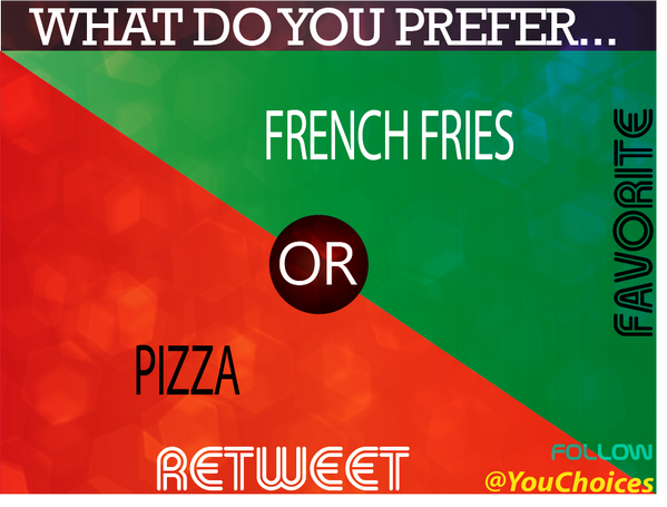 YouChoices's tweet photo. Pizza or fries? http://t.co/p3xLIDubjG