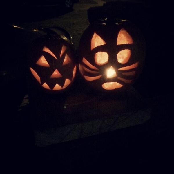 Ashleybohl33's tweet photo. Carved pumpkins with the love of my life ๐๐โค
#kiitty #scary #perfect #love
@BobThornsley http://t.co/SyTd9VA9Vh