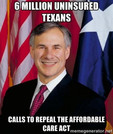 #AffordableCareAct #MyTexasVotes Let's make this page go #viral!! #RepublicanParty <a href="/thinkprogress/">ThinkProgress</a>