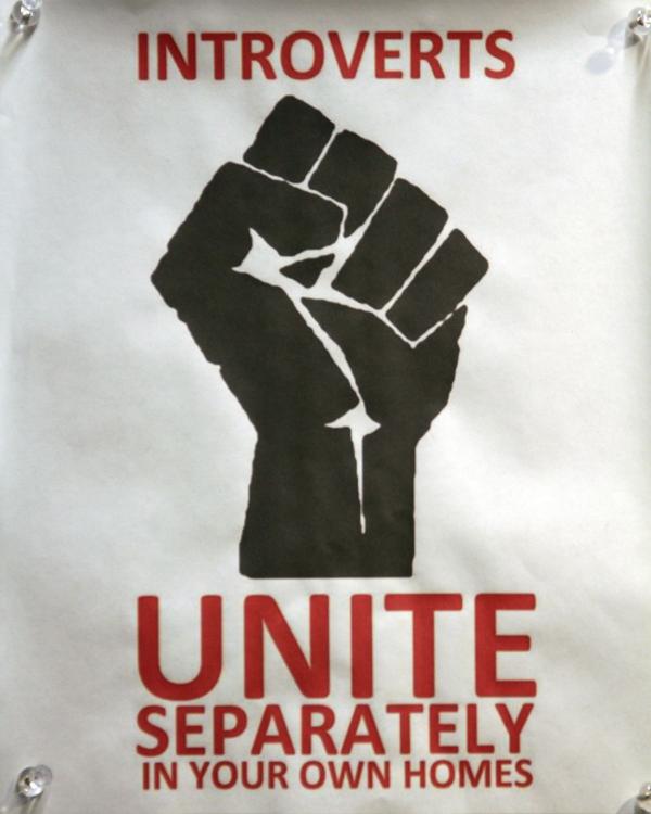 Joelwillans's tweet image. Introverts of the world unite!