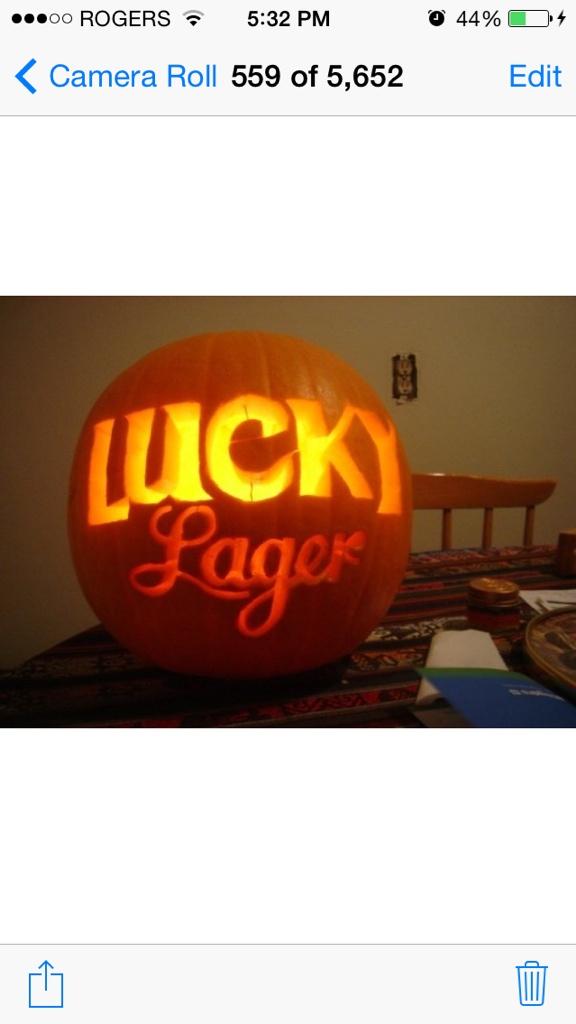 #LuckyLager pumpkin!!!